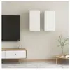 vidaXL Vidaxl Meubles Tv 2 Pcs Blanc 30,5x30x60 Cm Bois D¿Ingénierie