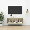 Meuble tv mural Chêne sonoma 37x37x107 cm Aggloméré Vidaxl Chêne sonoma