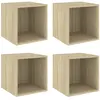 vidaXL Armoires murales 4 pcs Chêne Sonoma 37x37x37 cm Aggloméré