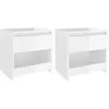 vidaXL Tables de chevet 2 pcs Blanc brillant 40x30x39 cm Aggloméré