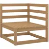 vidaXL Canapé d'angle de jardin marron miel bois de pin solide