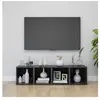 Meubles tv 4 pcs Gris brillant 37x35x37 cm Aggloméré Vidaxl gris brillant