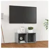 vidaXL Meuble TV Gris béton 72x35x36,5 cm Aggloméré