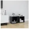 Jinlefu - Meubles tv 2 pcs Gris 37x35x37 cm Aggloméré vidaXL - Gris