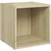 vidaXL Meuble TV Chêne sonoma 37x35x37 cm Aggloméré