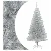 vidaXL Sapin de Noël artificiel avec support argenté 120 cm PET