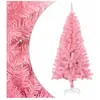 vidaXL Sapin de Noël artificiel avec support rose 120 cm PVC