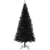 vidaXL Sapin de Noël artificiel avec support noir 240 cm PVC