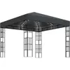 vidaXL Tonnelle avec guirlande lumineuse à LED 3x3 m Anthracite