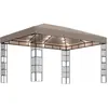 vidaXL Vidaxl Tonnelle Avec Guirlande Lumineuse À Led 4x3 M Taupe