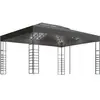 vidaXL Tonnelle avec guirlande lumineuse à LED 3x4 m Anthracite