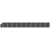 vidaXL Ensemble de panneau de clôture WPC 1830x(105-186) cm Noir