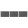 vidaXL Ensemble de panneau de clôture WPC 526x105 cm Noir