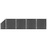 vidaXL Ensemble de panneau de clôture WPC 792x(105-186) cm Noir