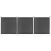 vidaXL Ensemble de panneau de clôture WPC 526x186 cm Noir