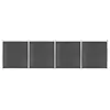 vidaXL Ensemble de panneau de clôture WPC 699x186 cm Noir