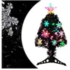 vidaXL Sapin de Noël et flocons de neige LED Noir 64 cm Fibre optique
