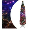 vidaXL Arbre de Noël artificiel mince et support 120 cm fibre optique