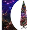 vidaXL Arbre de Noël artificiel mince et support 150 cm fibre optique