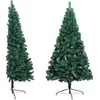 vidaXL - Kunstkerstboom - met - standaard - half - 240 - cm - PVC - groen