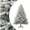 vidaXL Sapin de Noël artificiel à flocons de neige Vert 210 cm PVC/PE