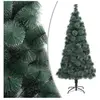 vidaXL Sapin de Noël artificiel avec support Vert 210 cm PET