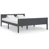vidaXL Cadre de lit Bois de pin massif Gris 120x200 cm