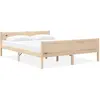 vidaXL Cadre de lit Bois de pin massif 140x200 cm