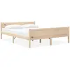 vidaXL Cadre de lit Bois de pin massif 160x200 cm