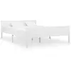 vidaXL Cadre de lit Bois de pin massif Blanc 160x200 cm