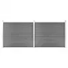 vidaXL Ensemble de panneau de clôture WPC 353x146 cm Gris