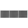 vidaXL Ensemble de panneau de clôture WPC 526x146 cm Noir