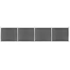 vidaXL Ensemble de panneau de clôture WPC 699x146 cm Noir