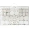 vidaXL Ensemble de boules de Noël 100 pcs Blanc