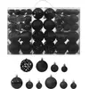 vidaXL Ensemble de boules de Noël 100 pcs Noir