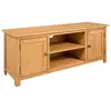 vidaXL Meuble TV 110x35x44 cm Bois de chêne massif
