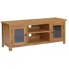 vidaXL Meuble TV 110x35x44 cm Bois de chêne massif