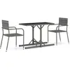 vidaXL Ensemble de salle à manger de jardin 3 pcs Gris