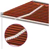 vidaXL Auvent manuel rétractable avec LED 600x300 cm Orange et marron