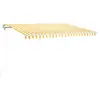 vidaXL Auvent automatique capteur de vent/LED 400x300cm Jaune et blanc