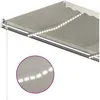 vidaXL Auvent manuel rétractable avec LED 450x300 cm Crème