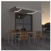 vidaXL Auvent automatique avec capteur de vent et LED 350x250 cm Crème