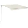 vidaXL Auvent manuel rétractable 350x250 cm Crème