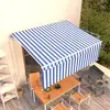 vidaXL Auvent automatique rétractable avec store 4x3 m Bleu et blanc