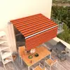 vidaXL Auvent rétractable automatique store 3,5x2,5 m Orange et marron