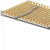 vidaXL Auvent rétractable automatique 300x250 cm Jaune et blanc