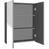vidaXL Armoire à miroir de salle de bain 60x15x75 cm MDF Anthracite