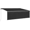 vidaXL Auvent automatique rétractable avec store 4x3 m Anthracite