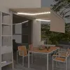 vidaXL Auvent automatique et store capteur de vent et LED 4x3 m Crème