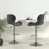 vidaXL Tabourets de bar lot de 2 gris foncé velours